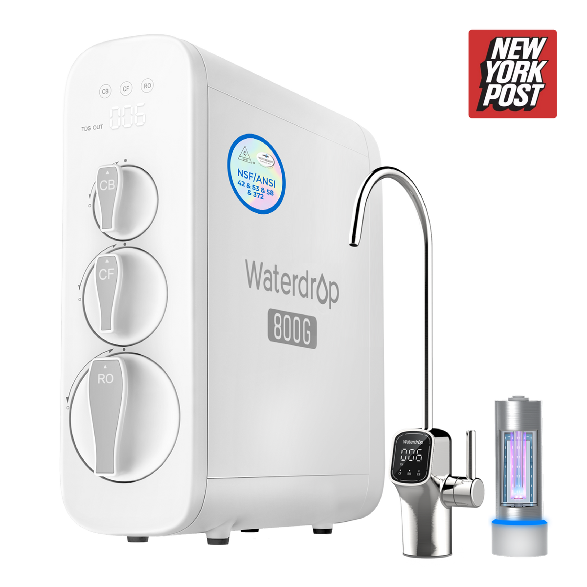 800 GPD Tankless Reverse Osmosis System - Waterdrop G3P800 - view 1