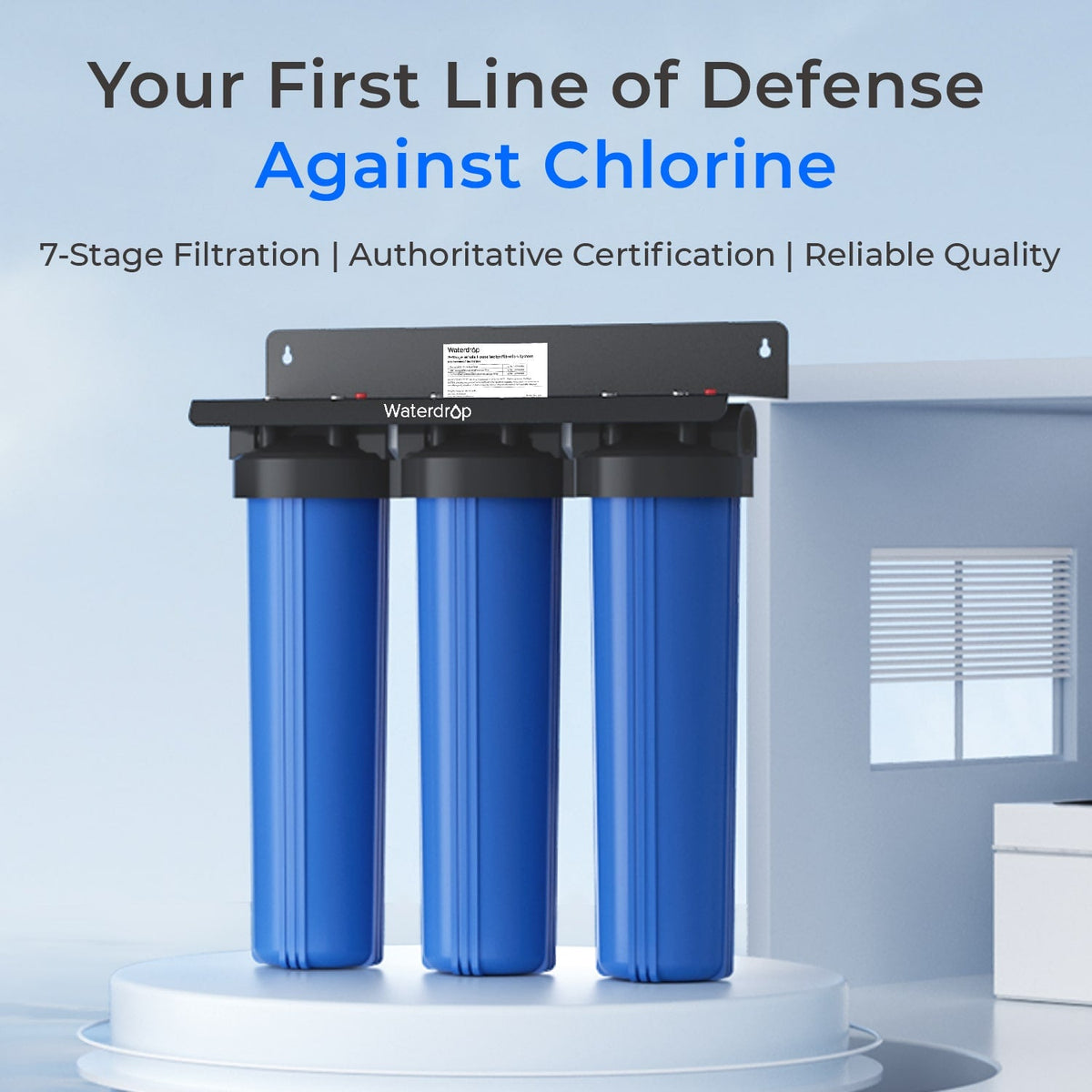 Waterdrop 3-Stage Whole House Water Filter System with Carbon Filter & Sediment Filter - view 2
