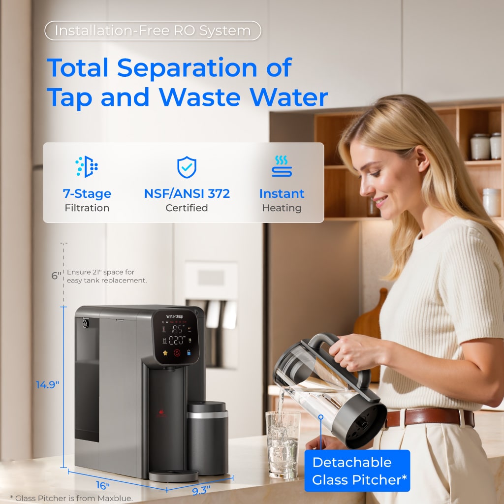 Waterdrop M6H Instant Hot Reverse Osmosis System, Countertop RO Filter - view 2