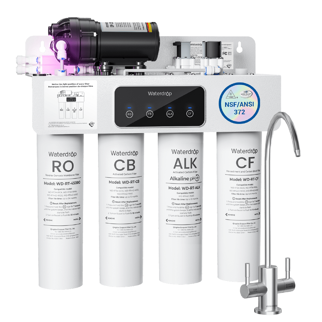Waterdrop T4-A 450GPD Alkaline Dual Flow Reverse Osmosis System - view 1