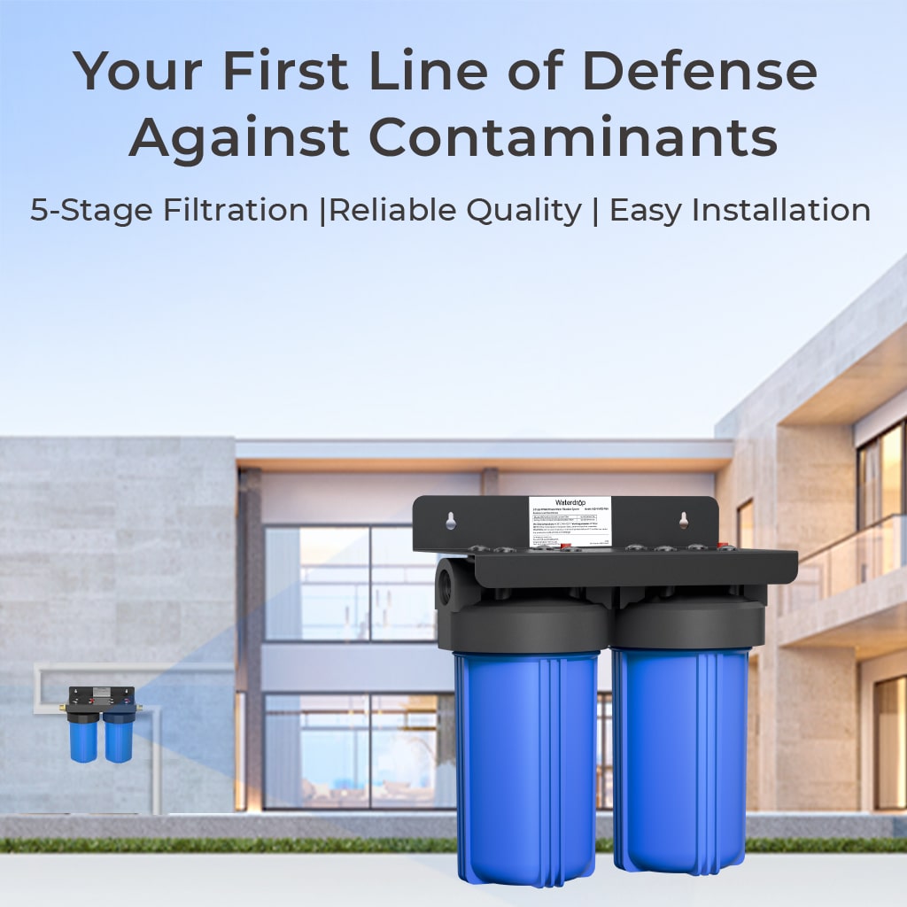 Waterdrop 2-Stage Whole House Water Filter System Reduce Iron&Manganese - view 2