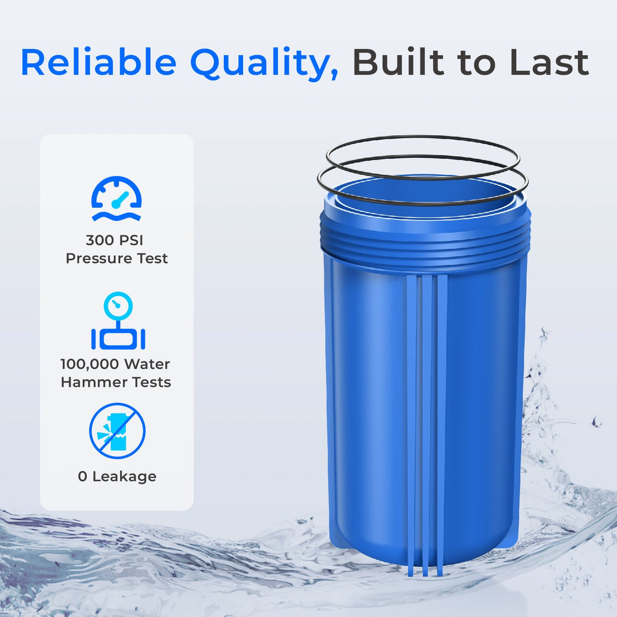 Waterdrop WHF21-PG 5 Micron 2-Stage Whole House Water Filtration System - view 2
