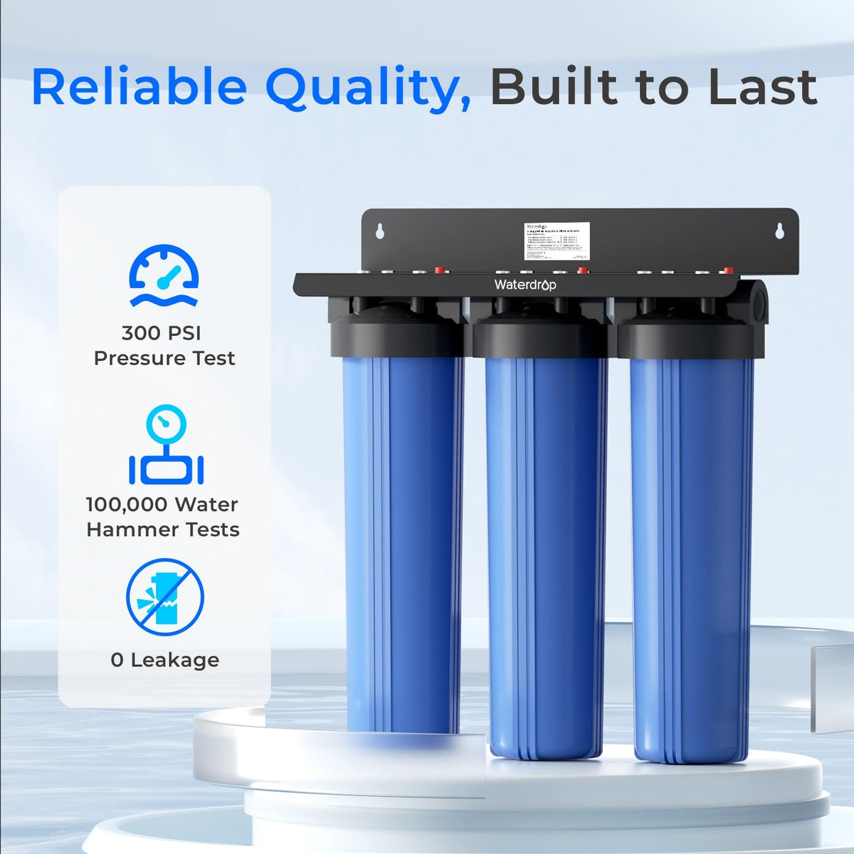 Waterdrop 3-Stage Whole House Water Filter System | Reduce Iron & Manganese - view 3